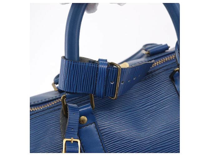 LOUIS VUITTON Epi Keepall 45 Boston Bag Blue M42975 LV Auth 184611 - vista 16