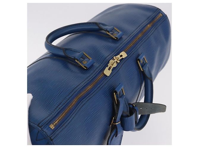 LOUIS VUITTON Epi Keepall 45 Boston Bag Blue M42975 LV Auth 184611 - vista 6
