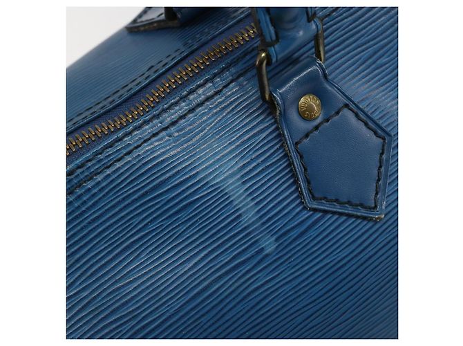 LOUIS VUITTON Epi Speedy 35 Hand Bag Toledo Blue M42995 LV Auth 183445 - vista 14