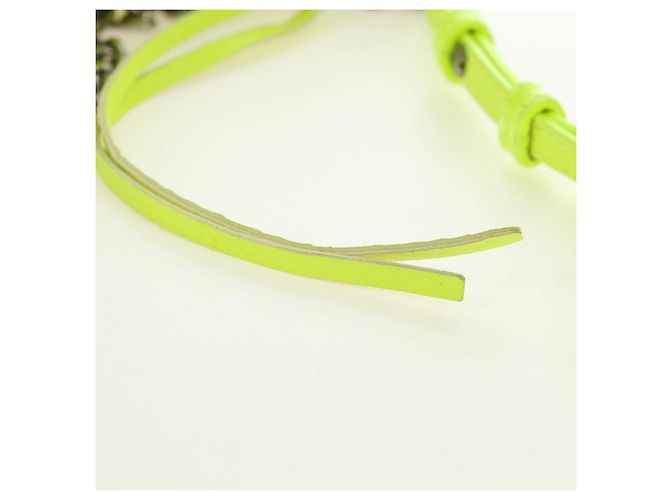 BALENCIAGA Borsa Mini Le Cagole in pelle con catena 2way Verde Argento Auth 185444M - vista 19