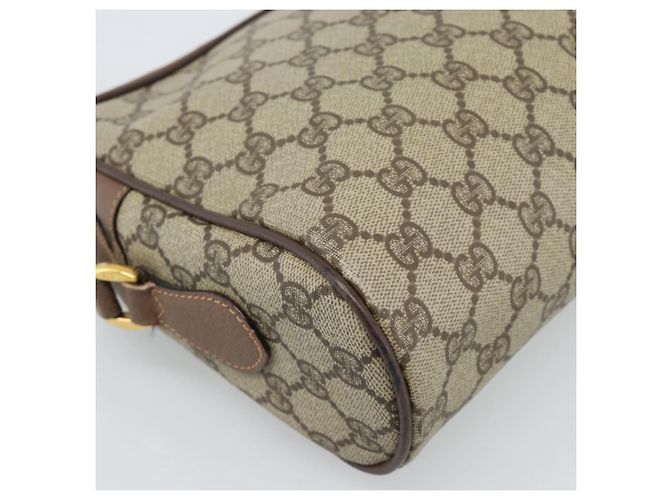 Borsa GUCCI GG Supreme Web Sherry Line PVC Beige Oro 001 113 6472 Auth 187114 D'oro - vista 13