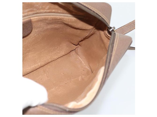 Borsa GUCCI GG Supreme Web Sherry Line PVC Beige Oro 001 113 6472 Auth 187114 D'oro - vista 17
