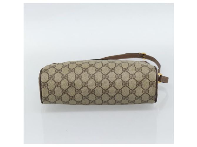 Borsa GUCCI GG Supreme Web Sherry Line PVC Beige Oro 001 113 6472 Auth 187114 D'oro - vista 9