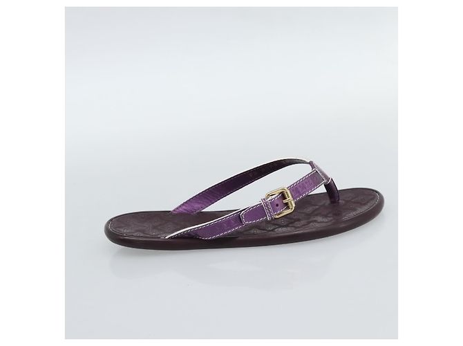 Sandali LOUIS VUITTON Monogram Purple LV Auth 186233M Porpora - vista 12