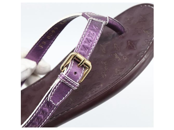 Sandali LOUIS VUITTON Monogram Purple LV Auth 186233M Porpora - vista 18