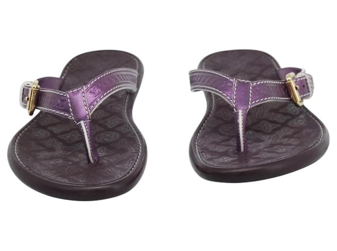 Sandali LOUIS VUITTON Monogram Purple LV Auth 186233M Porpora - vista 2
