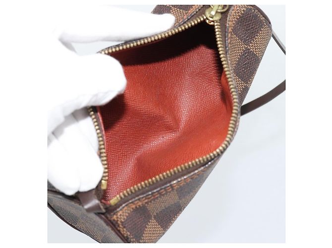 LOUIS VUITTON Pouch Papillon Damier Ebene Auth LV 187564 - vista 12