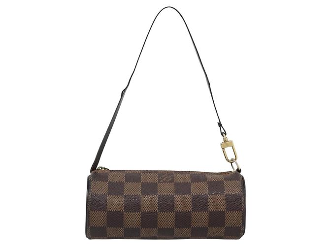LOUIS VUITTON Pouch Papillon Damier Ebene Auth LV 187564 - vista 13