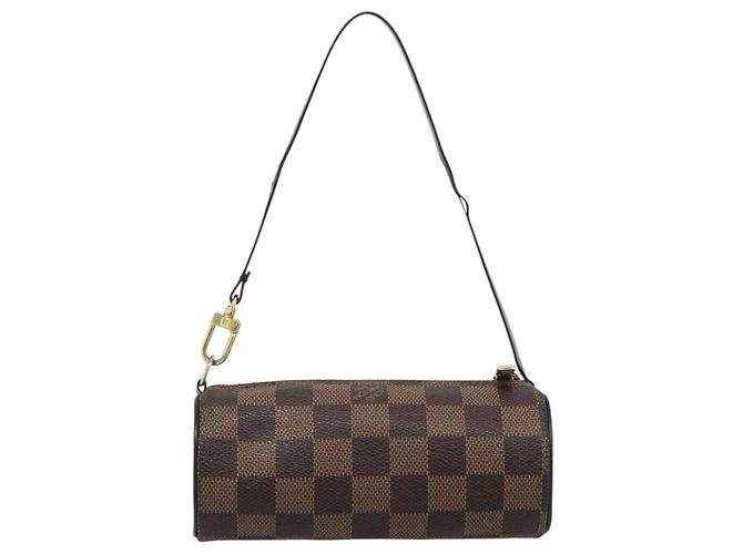 LOUIS VUITTON Pouch Papillon Damier Ebene Auth LV 187564 - vista 2