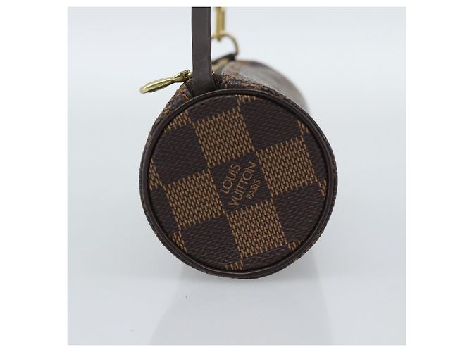 LOUIS VUITTON Pouch Papillon Damier Ebene Auth LV 187564 - vista 3
