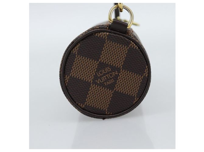LOUIS VUITTON Pouch Papillon Damier Ebene Auth LV 187564 - vista 4