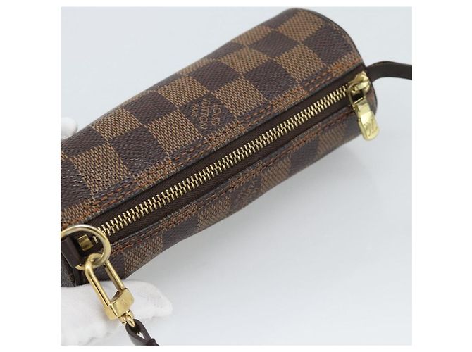 LOUIS VUITTON Pouch Papillon Damier Ebene Auth LV 187564 - vista 6