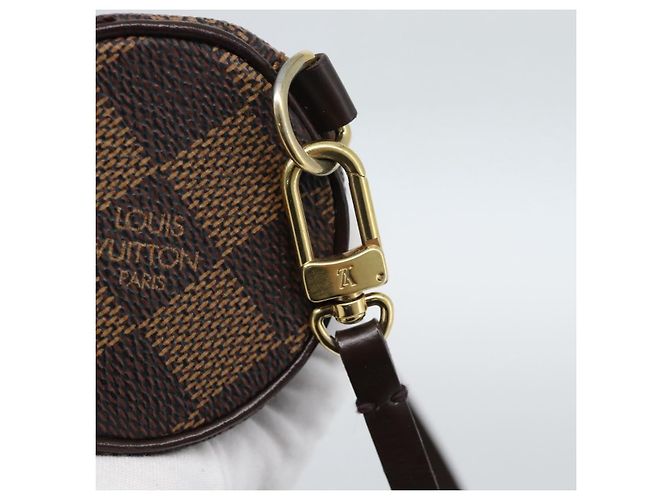 LOUIS VUITTON Pouch Papillon Damier Ebene Auth LV 187564 - vista 9