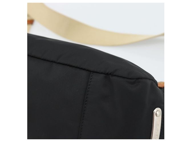 Borsa a tracolla Miu Miu Nylon Nero Argento Auth 186046A - vista 12
