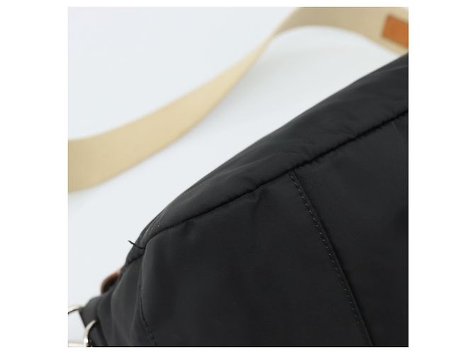 Borsa a tracolla Miu Miu Nylon Nero Argento Auth 186046A - vista 13