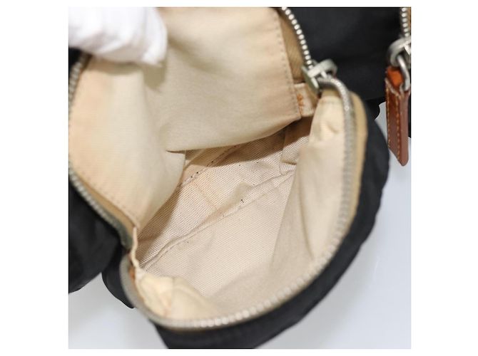 Borsa a tracolla Miu Miu Nylon Nero Argento Auth 186046A - vista 22