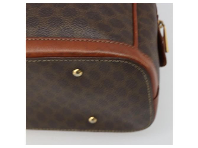 Céline Borsa CELINE Macadam Canvas PVC Pelle Marrone Oro Auth 185533 D'oro - vista 12