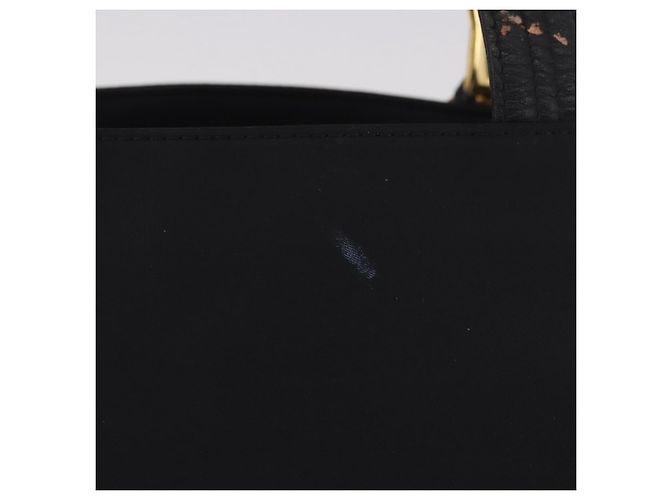 Borsa a Spalla VERSACE Nylon Nero Oro Auth 185860 D'oro - vista 3