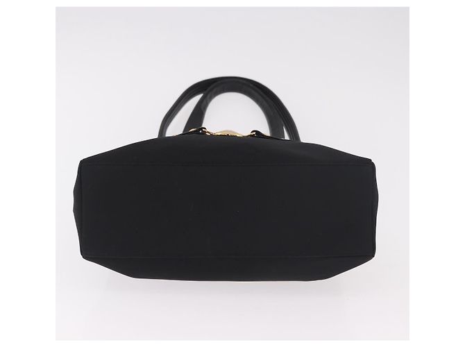 Borsa a Spalla VERSACE Nylon Nero Oro Auth 185860 D'oro - vista 6