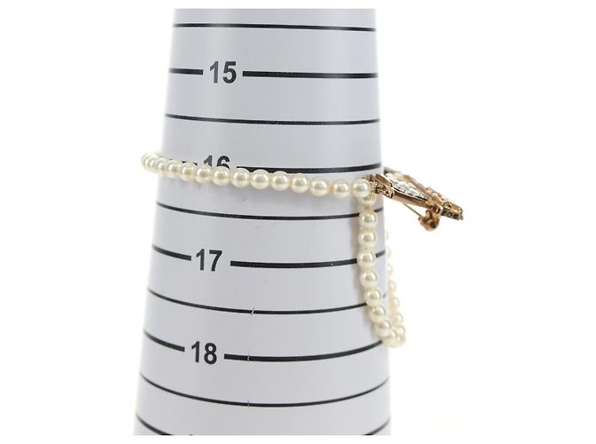 Spilla CHANEL metallo Gold Tone CC Auth 185416SM - vista 17
