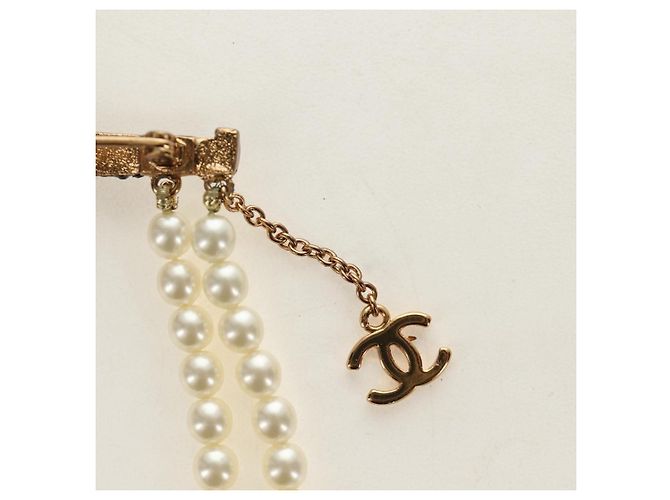 Spilla CHANEL metallo Gold Tone CC Auth 185416SM - vista 9