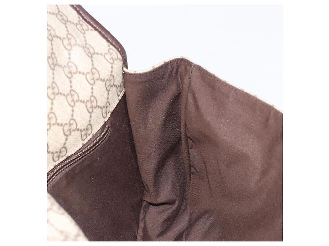 Borsa a tracolla GUCCI GG Supreme Web Sherry Line PVC Beige Rosso 180692 Auth ka4786A - vista 19