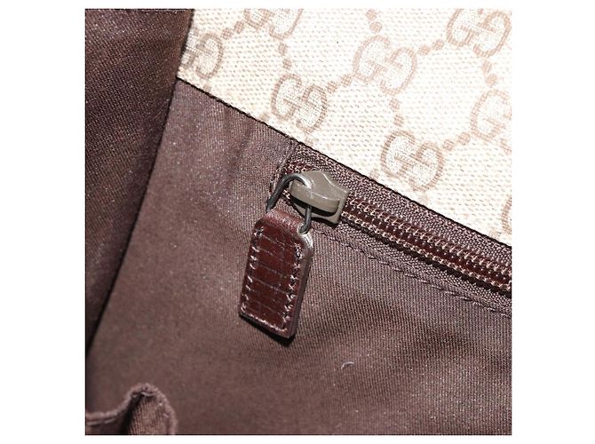 Borsa a tracolla GUCCI GG Supreme Web Sherry Line PVC Beige Rosso 180692 Auth ka4786A - vista 21