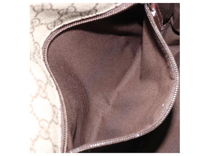 Borsa a tracolla GUCCI GG Supreme Web Sherry Line PVC Beige Rosso 180692 Auth ka4786A - vista 22