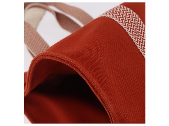Hermès Borsa HERMES Cannes MM in cotone Arancione Argento Autentica 179542A - vista 10
