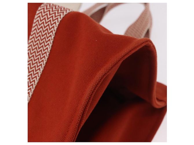 Hermès Borsa HERMES Cannes MM in cotone Arancione Argento Autentica 179542A - vista 11
