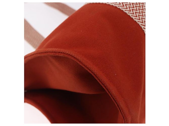 Hermès Borsa HERMES Cannes MM in cotone Arancione Argento Autentica 179542A - vista 12