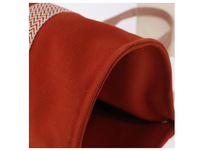 Hermès Borsa HERMES Cannes MM in cotone Arancione Argento Autentica 179542A - vista 13