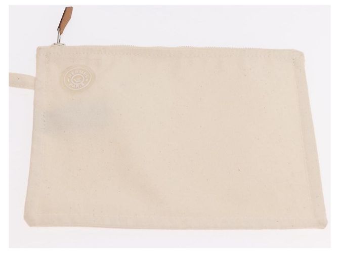 Hermès Borsa HERMES Cannes MM in cotone Arancione Argento Autentica 179542A - vista 18