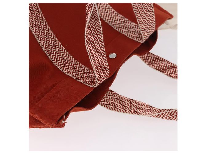 Hermès Borsa HERMES Cannes MM in cotone Arancione Argento Autentica 179542A - vista 6