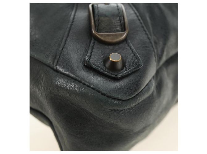 BALENCIAGA Borsa The First in Pelle 2way Navy 103208 Auth 185338M Blu navy - vista 14