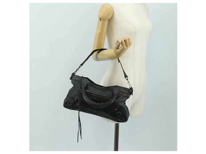 BALENCIAGA Borsa The First in Pelle 2way Navy 103208 Auth 185338M Blu navy - vista 30