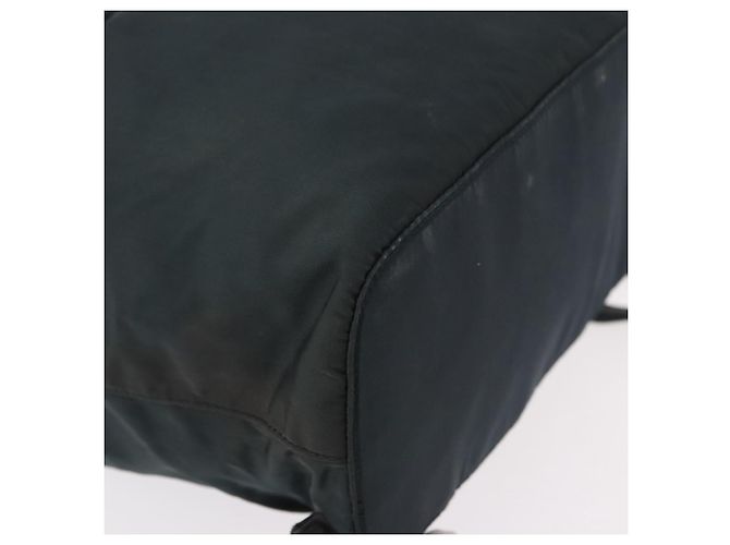Zaino a tracolla con catena PRADA Nylon Verde Argento Auth 185902A - vista 12