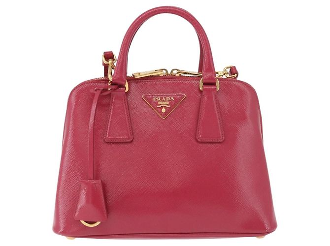 Borsa PRADA in pelle Saffiano 2way Rosa Oro Auth 186860V D'oro - vista 2
