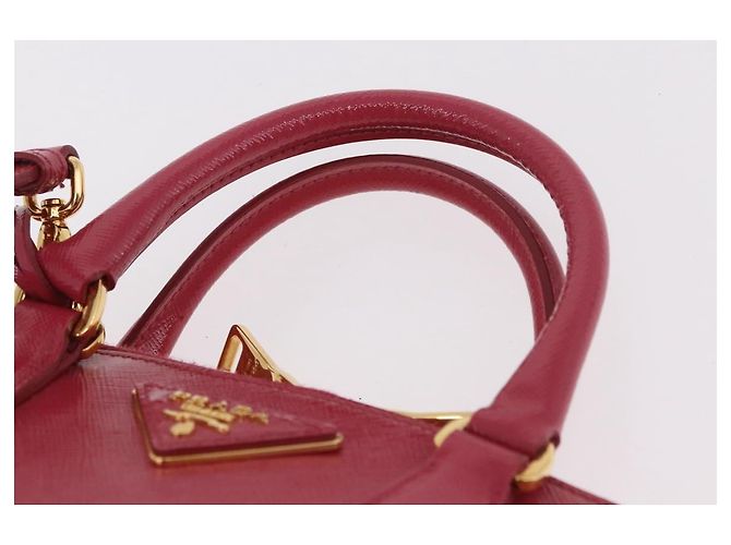 Borsa PRADA in pelle Saffiano 2way Rosa Oro Auth 186860V D'oro - vista 8