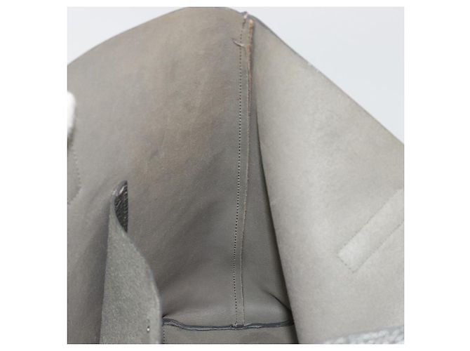 PRADA Tote Bag Leder Silber Auth ka4827 - Ansicht 18