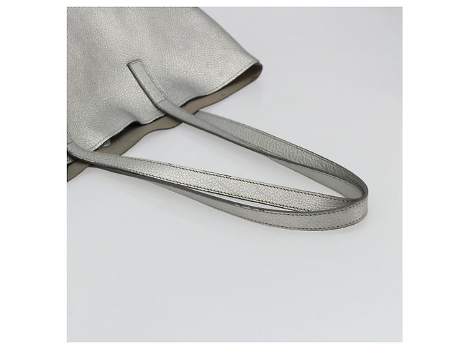 PRADA Tote Bag Leder Silber Auth ka4827 - Ansicht 7