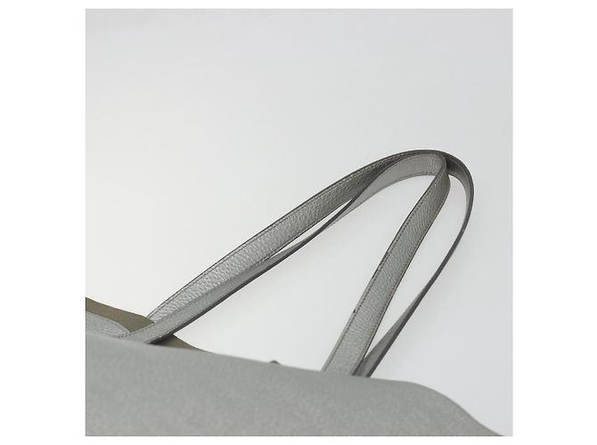 PRADA Tote Bag Leder Silber Auth ka4827 - Ansicht 8