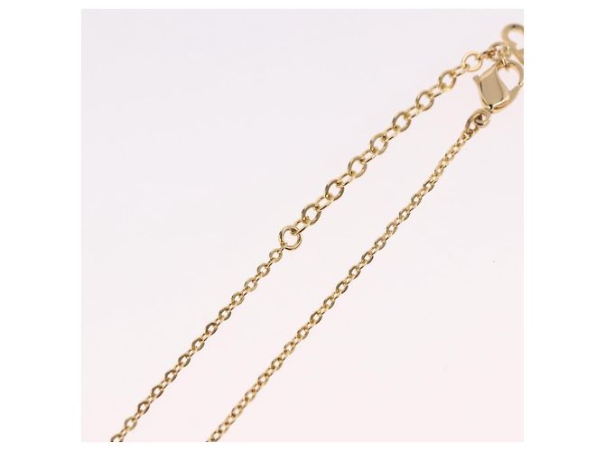Christian Dior Strassherz-Halskette Metall Gold Auth SW2427 Golden - Ansicht 12