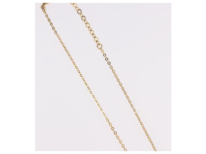 Christian Dior Strassherz-Halskette Metall Gold Auth SW2427 Golden - Ansicht 6