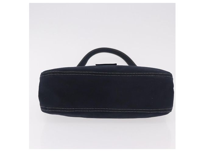 Borsa a tracolla FENDI Mamma Baguette in tela blu navy e argento Auth 186897V - vista 9