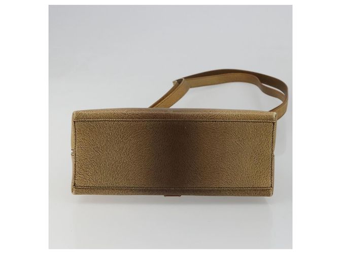 Borsa a tracolla Salvatore Ferragamo Gancini in pelle beige argento Auth 185544 - vista 11