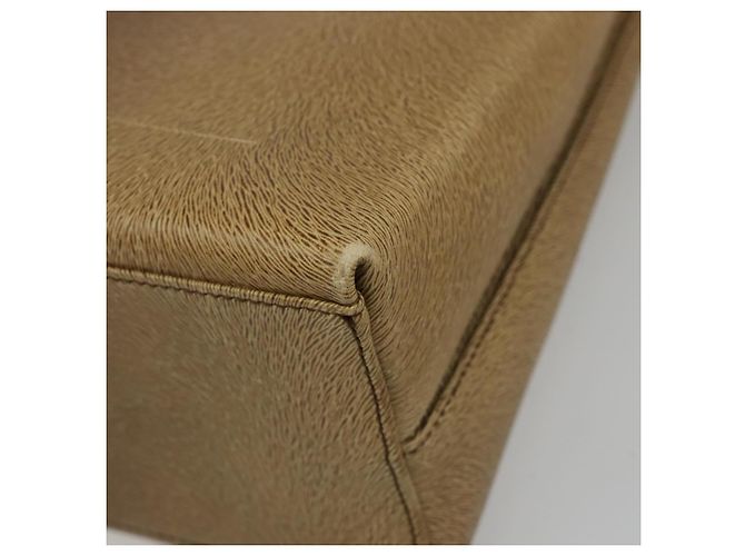 Borsa a tracolla Salvatore Ferragamo Gancini in pelle beige argento Auth 185544 - vista 12