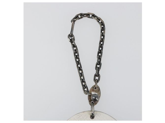 Hermès Charm Penguin in pelle bianca HERMES Auth 185783M Bianco - vista 4