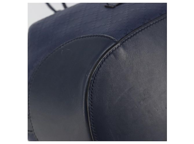 Borsa a Spalla GUCCI Diamante in Pelle Blu Navy e Oro 354229 Auth ka4767 D'oro - vista 11