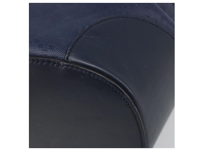 Borsa a Spalla GUCCI Diamante in Pelle Blu Navy e Oro 354229 Auth ka4767 D'oro - vista 12